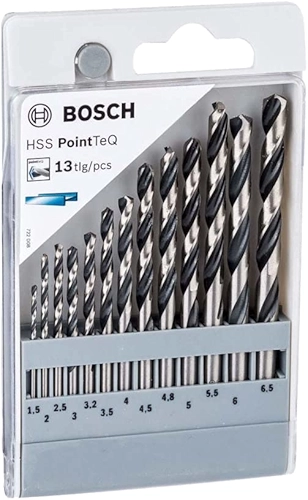 Bosch Jogo broca para metal HSS-PointTeQ 1,5-6,5mm 13 peças