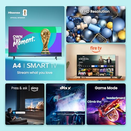 Hisense 40-Inch Class A4 Series FHD 1080p Smart Fire TV (40A4NF, 2025 Model) - DTS Virtual: X, Slim Bezel Design, Alexa Built in - Image 3