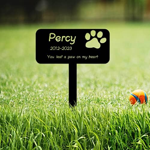 Custom Cat Dog Memorial Grave Marker, Metal Dog Cat Memorial Garden Stake, Personalized Cat Dog Memorial Plaque Stake, Pet Grave Marker Remembrance Plaque, Outdoor Memorial Stake