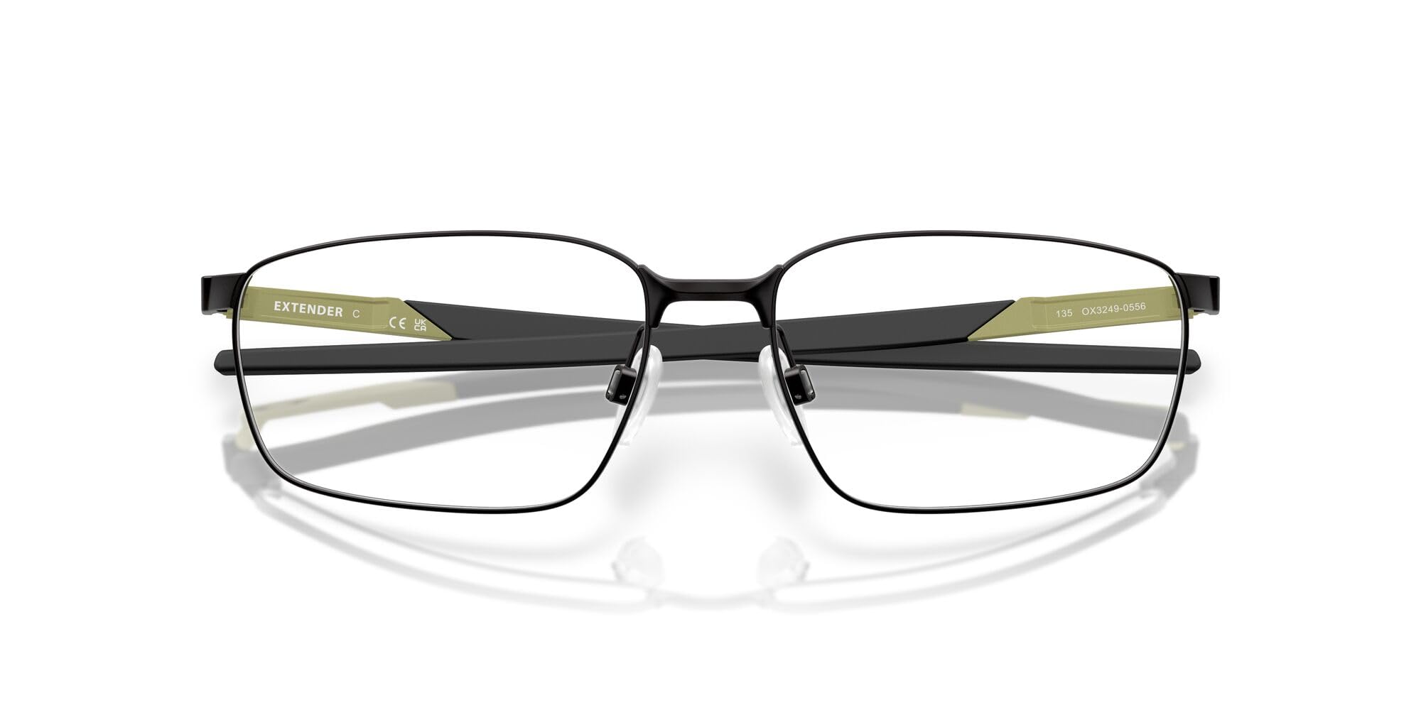 Oakley OX3249 - Rechteckiger Brillenrahmen für Herren, satiniertes Schwarz, Demo-Objektiv, 58 mm, Satinschwarz / Demoobjektiv, 58 mm