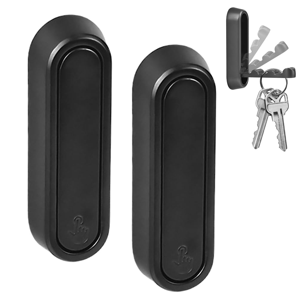 HASTHIP® Folding Wall Hooks, 2 Pcs Foldable Black Coat Hooks Heavy Duty Bathroom Towel Hooks Robe Hooks Wall Mounted for Hanging Coat Towels Clothes Hat Bags Keys-image-43