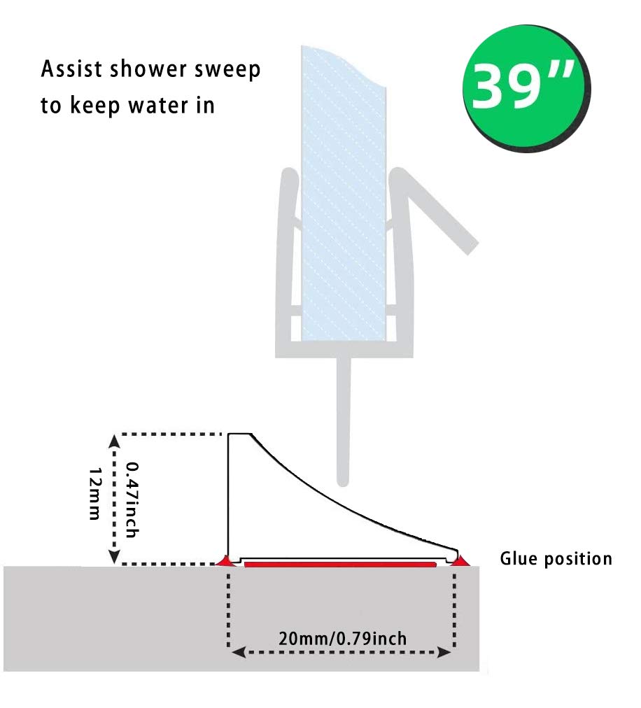 39 inch Water Barrier for Sink, Silicone Rubber Kitchen Water Splash