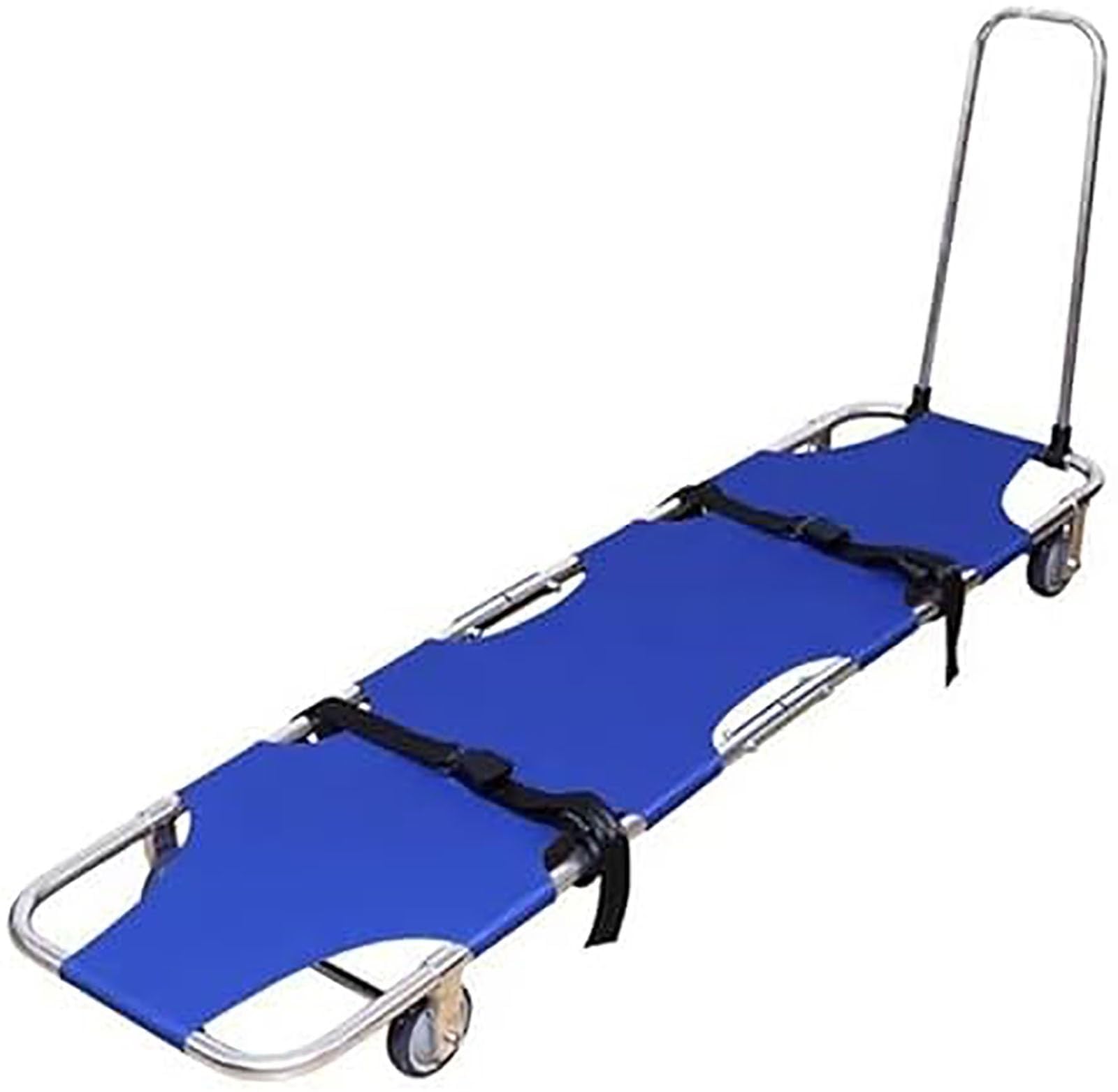 SGKOMN Folding Medical Stretcher, Aluminum Rescue Stretcher with 4 Wheels, Pull-Out Rescue Stretcher for Transporting Patients,for Hospitals,ambulances and Firefighters,Weight Capacity 350 Lb