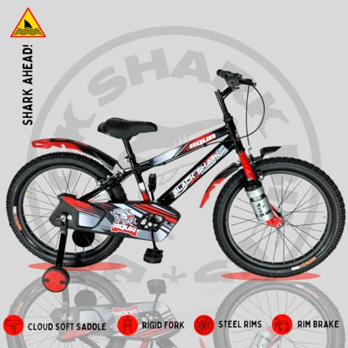 Image of BLACK SHARK Aqua Bikes for Kids Bike Brake | Bicycle for Boys & Girls | Frame | 90% Pre-Assembled |