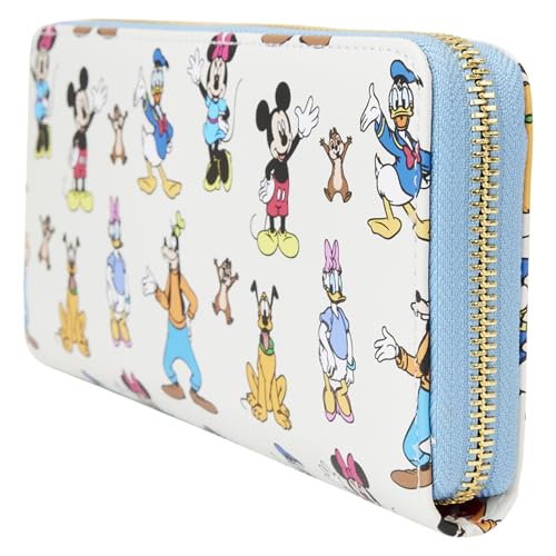 Loungefly Disney Wallet Mickey Mouse Friends Forward & Backward Print Zip Clutch4