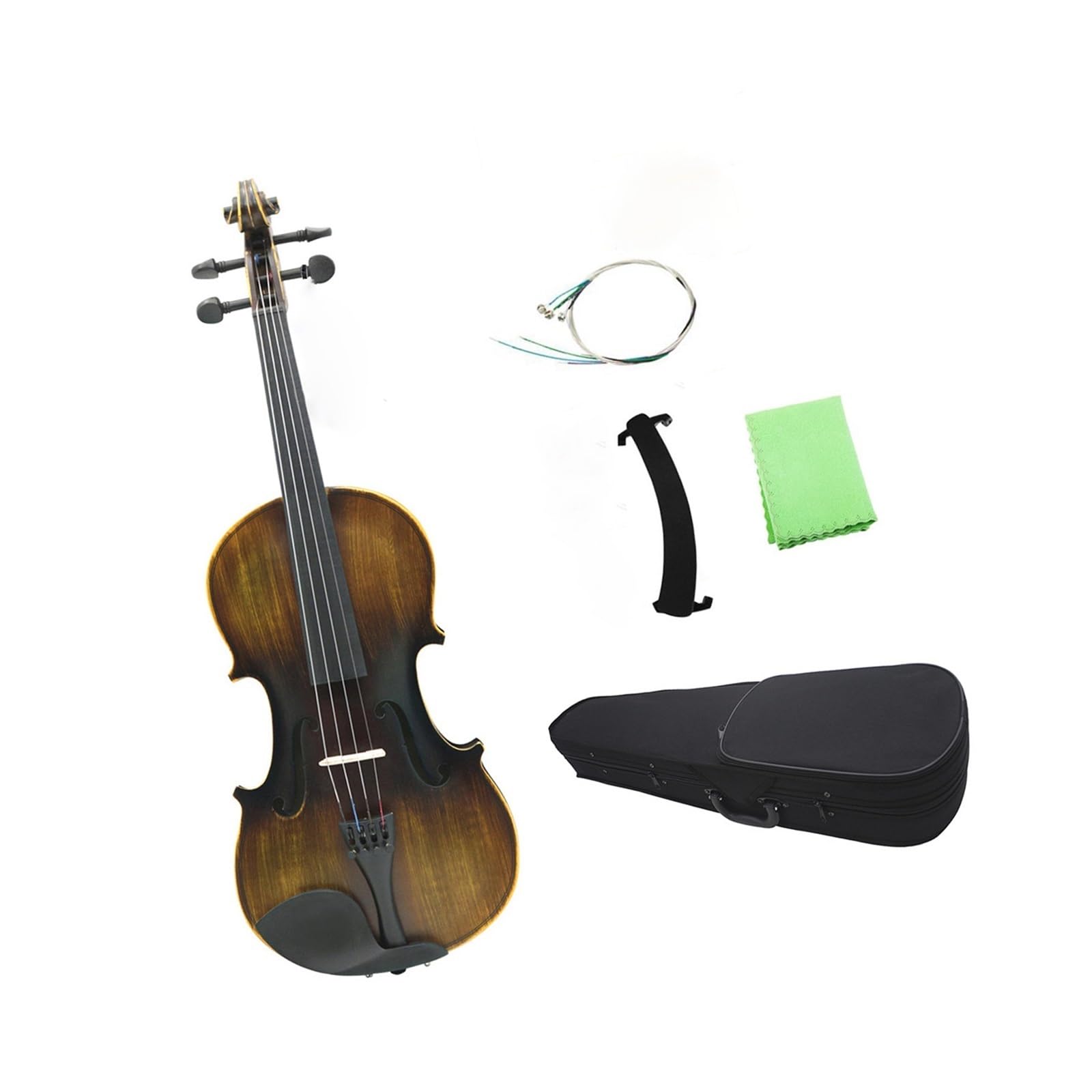 Violino Opaco 4/4 Vintage Fatto A Mano In Legno Massello Per Principianti Strumento Da Studio Professionale Violino