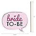 Big Dot of Happiness Bride-to-Be - Bachelorette Party Photo Booth Props Kit - 20 Count