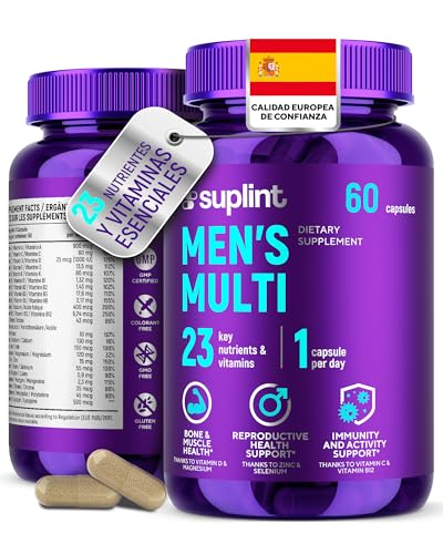 Multivitaminas Hombre Alta Potencia – Complejo Vitamínico Completo A-Z con Vitaminas y Minerales – 60 Cápsulas Veganas para 60 Días – Energía, Inmunidad y Salud – Multivitamínico Hombre (1 Pack)