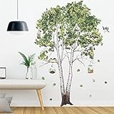 2 Set Plant Wall Stickers Murals Tree Wall Stickers Wall Decor Murals for Kitchen Bathroom Bedroom Living Room Wall Art Decal Tree Wall Decal 3D Room Decor Wall Art Decoration Peel and Stick