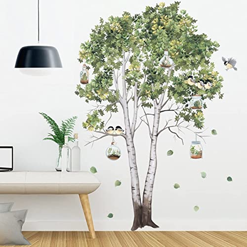 Arawat Plant Wall Decals Tree Wall Stickers Wall Decor Murals For Kitchen Bathroom Bedroom Living Room Wall Art Decal Tree Wall Decal 3D Room Decor Wall Art Decoration Peel And Stick #TOP2