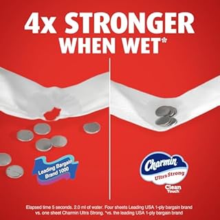 Charmin Ultra Strong Clean Touch Toilet Paper, 24 Family Mega Rolls = 120 Regular Rolls