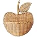 Wandkorb aus Rattan Aufbewahrungskorb Handgemachter, Rattan Aufbewahrungskorb Apple Regal Körbe Handgemachte kleine Wandbehang Korb für Kinder Home Decor Toy Basket OrganizerHochzeit Innendekoration