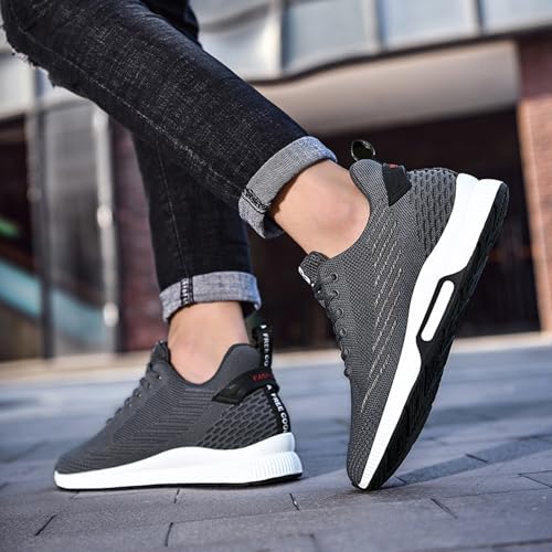 Image of BMINFEE Men's Invisible Height Increasing Elevator Shoes Lightweight Sport Shoes Height-Boosting Breathable Lace up Sneakers 2.4 Inches