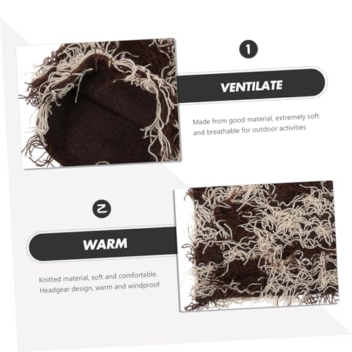 FRCOLOR Mascarilla de Lana Felpuda para Esquiar para Hombres y Mujeres, Cubierta Facial Completa Antiviento, Protector de Cuello para Actividades al Aire Libre en Frío, Diseño Camuflado Suave y Transpirable miniatura 6