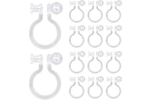 Convert Non-Pierced Ears into Stylish Statements: 20 Pieces of Clear Plastic Clip-On...