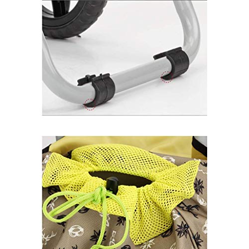 Tragbarer Einkaufswagen, 2/3 Räder, leicht, faltbar, flippig, Musik, Festival, Einkaufstrolley, Gepäcktasche… – Bild 4