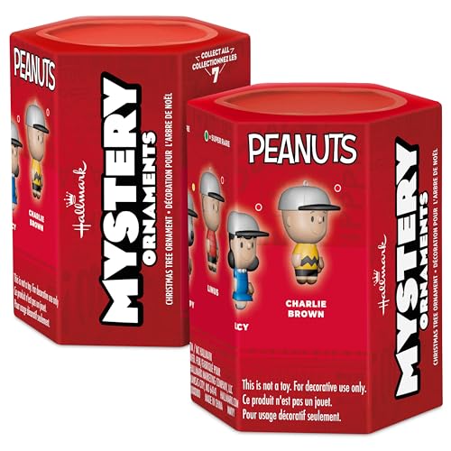 Hallmark Peanuts Baseball Mystery Miniature Christmas Ornaments, Set of 2