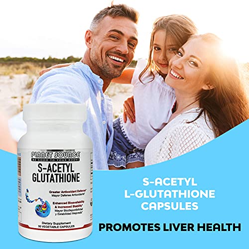 Planet Source S-Acetyl Glutathione (Food Grade) Supplement - Best Detox - Supports Healthy Aging, Liver Detox, and Cell Function - High Absorbtion Small Vegetarian Capsules - Image 5