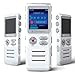 Voice Activated Digital Recorder - Ultra Sensitive Dual Mics, 8GB, 700H Storage, Noise Reduction Dictophone, Portable Audio Recording for Lectures, Meetings, Interviews, Work, Doctors - Dictopro X100