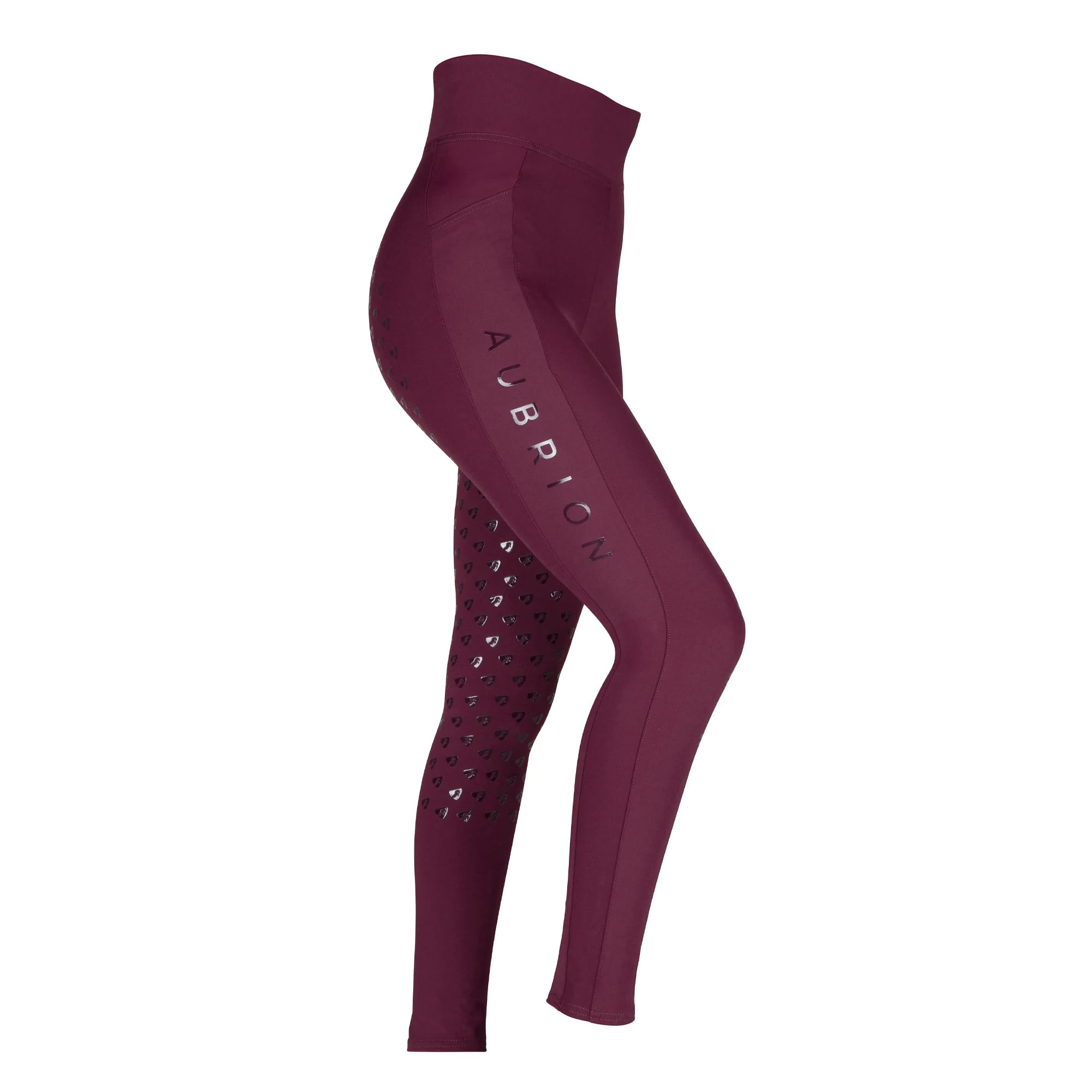 Aubrion Shires Eltar Riding Tights - Black Cherry Extra Small, Black Cherry