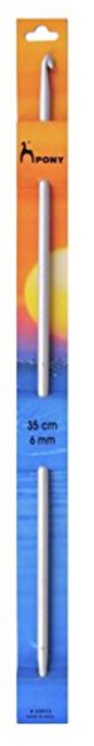 Pony Double Ended Tunisian Crochet Hooks, Aluminium, Multi-Colour, 6mm