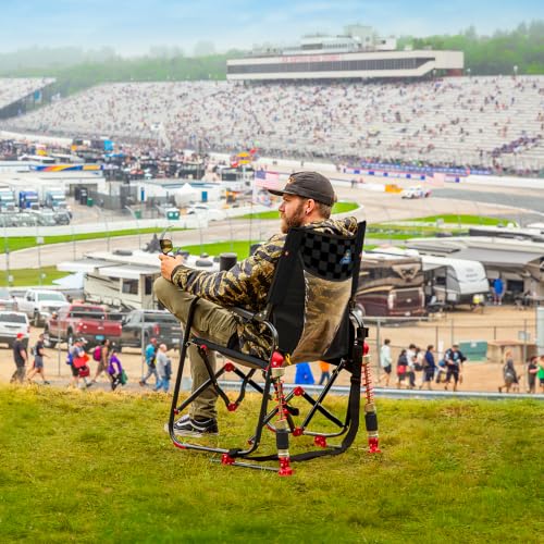 GCI Outdoor NASCAR Adjustable Rocker Camping & Sideline Sports Chair | Portable Folding Rocking Chair with Durable Armrests, Adjustable Shocks & Drink Holder - image 2