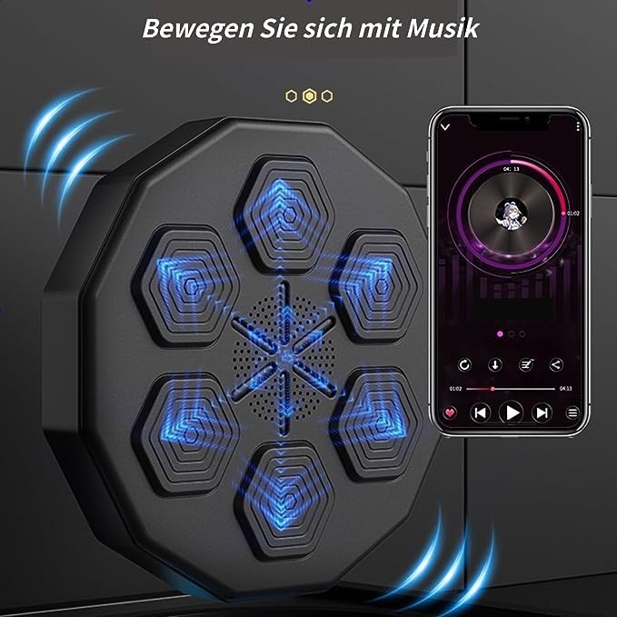 Maszyna bokserska z uchwytem ściennym do muzyki dla domowego Music Boxer Elektroniczna maszyna bokserska Sprzęt treningowy do boksu z rękawicami bokserskimi Trening domowy/trening boksu (Color : A)
