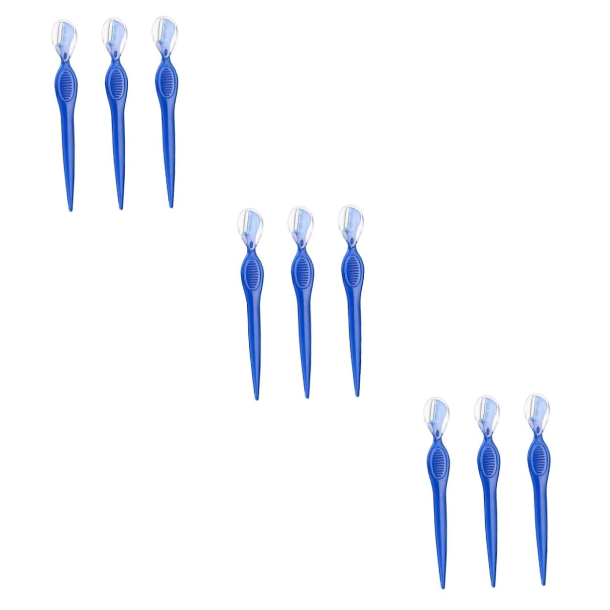 OSOLADY 3sets Stainless Steel Eyebrow Razors Men's Eyebrow Trimmer Beauty Makeup Tools Portable for Women Girls 3pcs*3