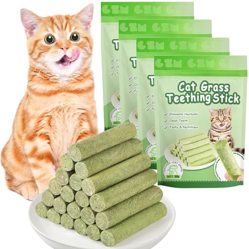 OSDUE 24 Stück Katzengras Snack, Cat Grass Teething Stick, Katzengras Sticks Gefriergetrocknet Snacks für Katzen, Katzenminze, Beißstab aus katzengras, für die Zahnpflege und Haarknäuel Entfernen OSDUE 24 Stück Katzengras Snack, Cat Grass Teething Stick, Katzengras Sticks Gefriergetrocknet Snacks für Katzen, Katzenminze, Beißstab aus katzengras, für die Zahnpflege und Haarknäuel Entfernen