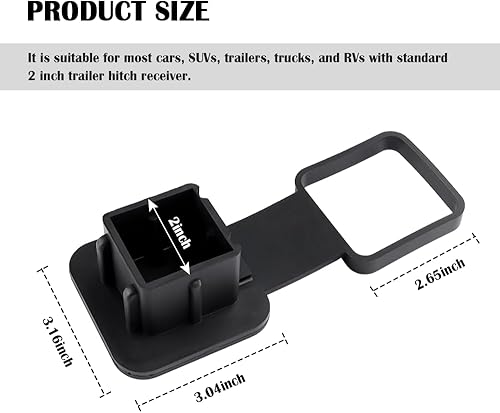 Miniatura 8 de carleef Luz de freno de enganche de remolque de 15 LED, luces traseras ahumadas de 12 V, se adapta a receptor de 2 pulgadas con adaptador de 4