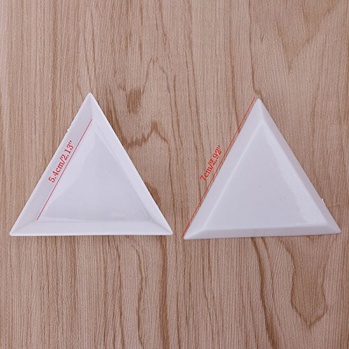 10Pcs For Triangle Rhinestones Beads Crystal Art Sorting Trays Whit