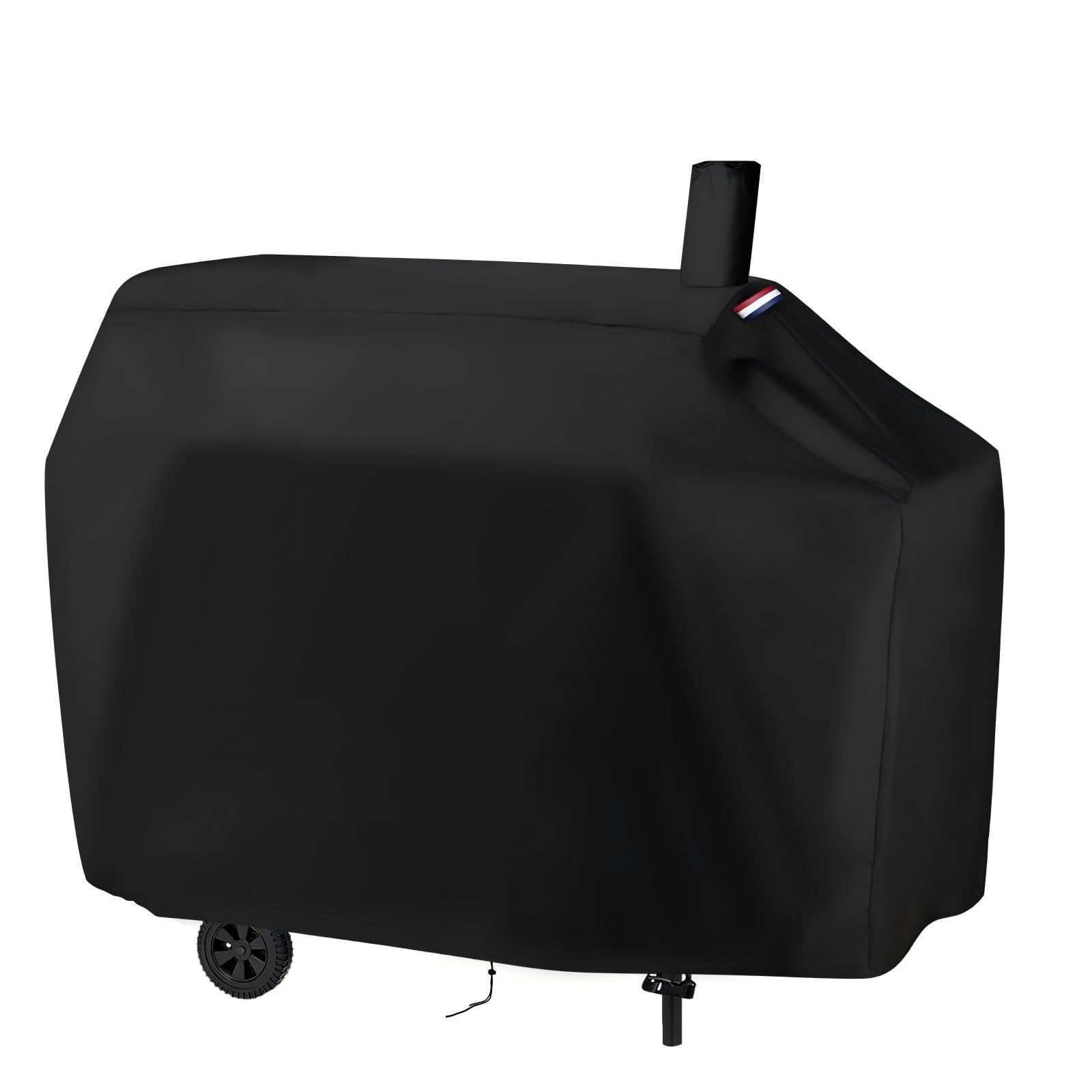Agustone Grill Cover for Royal-Gourme-t 30" Charcoal Grill - Fits CC1830S/CC1830W/CC1830SC, Outdoor Waterproof Offset Smoker Covers for 30 Inch Barrel BBQ with Side Table