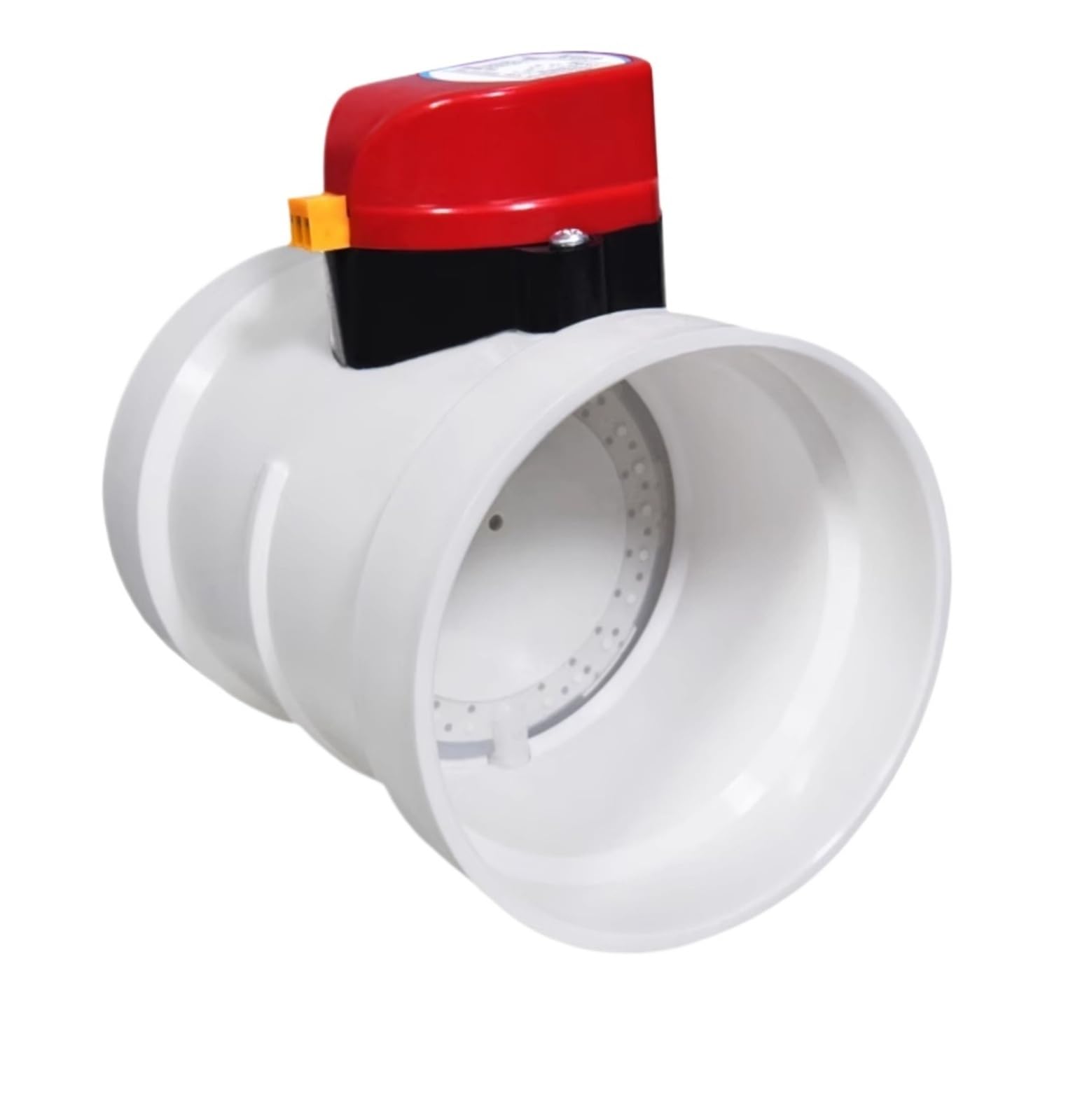 200mm PVC Air Volume Regulating Valve Motorized Round Duct Control Damper for Conditioning Ventilation(DC24V)