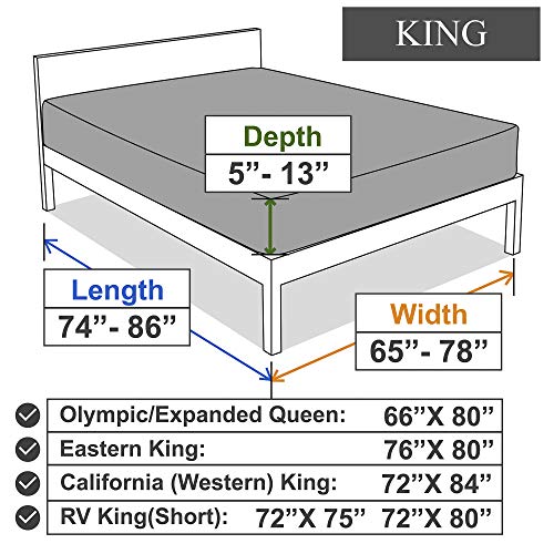 Image of King Size Fitted Sheet Only - 4-Way Stretch Jersey Knit, T-Shirt Feeling & Ultra Soft, Wrinkle Free, Non-Slip & Snug Fit for King or Cal King Mattress (Deep: 5 inch-13 inch) - Aqua, King
