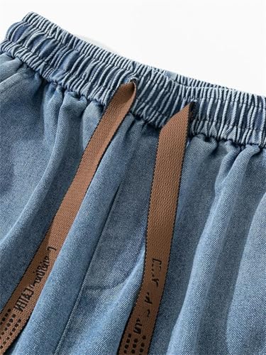 Men's Cargo Jeans Loose Wide Leg Straight Denim Pants Casual Baggy Cowboy Trouser2