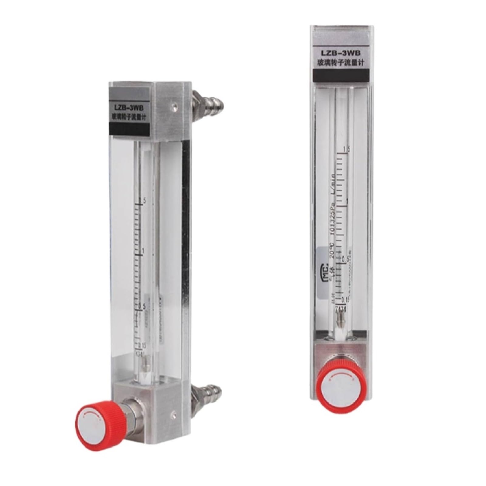 KSZHZYMGX 1pcs Glass Tube Rotameter LZB-6WB Flow Meter Flowmeter(0.7-7L-min)