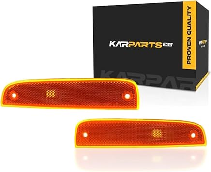 CarLights360 Side Marker Light For 1997-2001 Jeep Cherokee Pair Driver and Passenger Side Lens and Housing Only CH2550118, CH2551118 | 55055147, 55055146