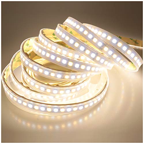 LTRGBW Super Bright 2800K de 7000K bicolor Dual de color blanco cálido sosiego frío Temperatura de color ajustable Flexible 5050 LED de tira de luz 24V 600leds de LED no impermeable Banda lámpara 16.4 ft (5 m) Cover