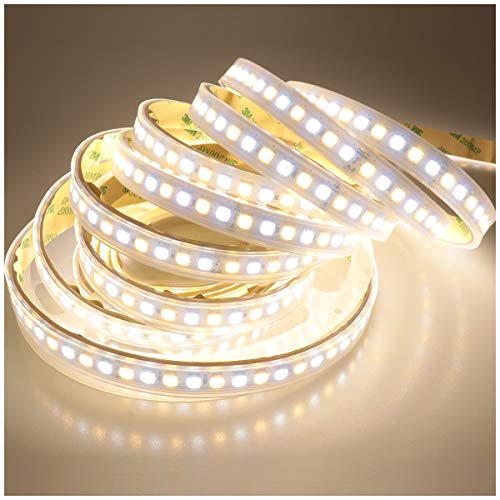 LTRGBW Super Bright 2800K de 7000K bicolor Dual de color blanco cálido sosiego frío Temperatura de color ajustable Flexible 5050 LED de tira de luz 24V 600leds de LED no impermeable Banda lámpara 16.4 ft (5 m)