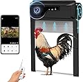 1080P HD Camera Solar Automatic Chicken Coop Door, 5000 mAh Large Battery, Support WiFi, APP Remote Viewing and Control, Timer, Alarm Driver Function, Easy to Install and Use.