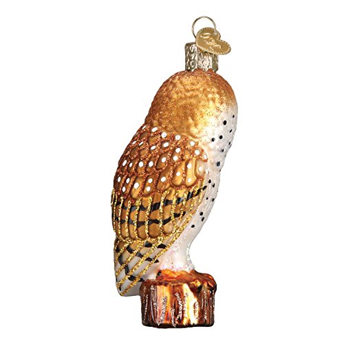 Old World Christmas Ornaments: Owls Glass Blown Ornaments for Christmas Tree 3 x 3, Barn Owl, 3x3 - Image 3