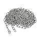 Aexit Pet Dog Material Handling Products Training Clothes Hanging 304 Stainless Steel Coil Chain Silver Coil Chains Tone M1.2x10Ft