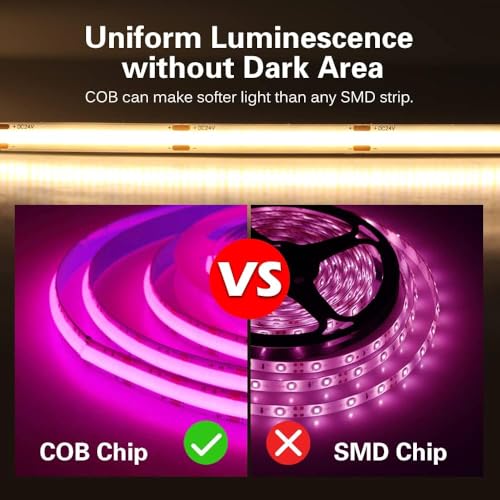 Tira LED RGBW COB 24V 5M 784 LEDs/m 6000K miniatura 6