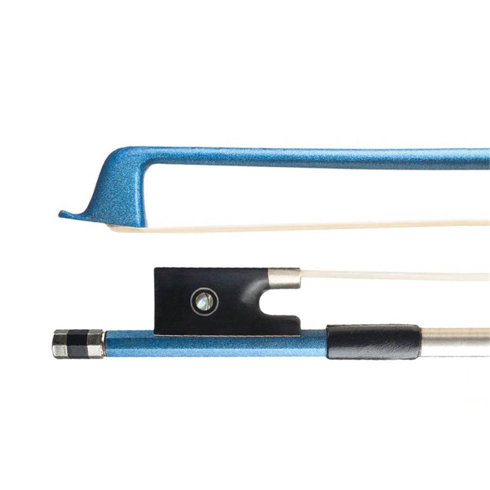 Arco per violino Arco per violino 4/4 di dimensioni standard blu bianco con crine di cavallo bacchetta rotonda leggera