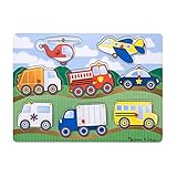 Melissa & Doug Vehicles Wooden Peg Puzzle (8 pcs)