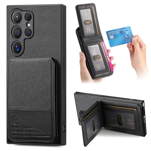 Housse portefeuille Samsung S22 Plus noire en toile pour vos déplacements