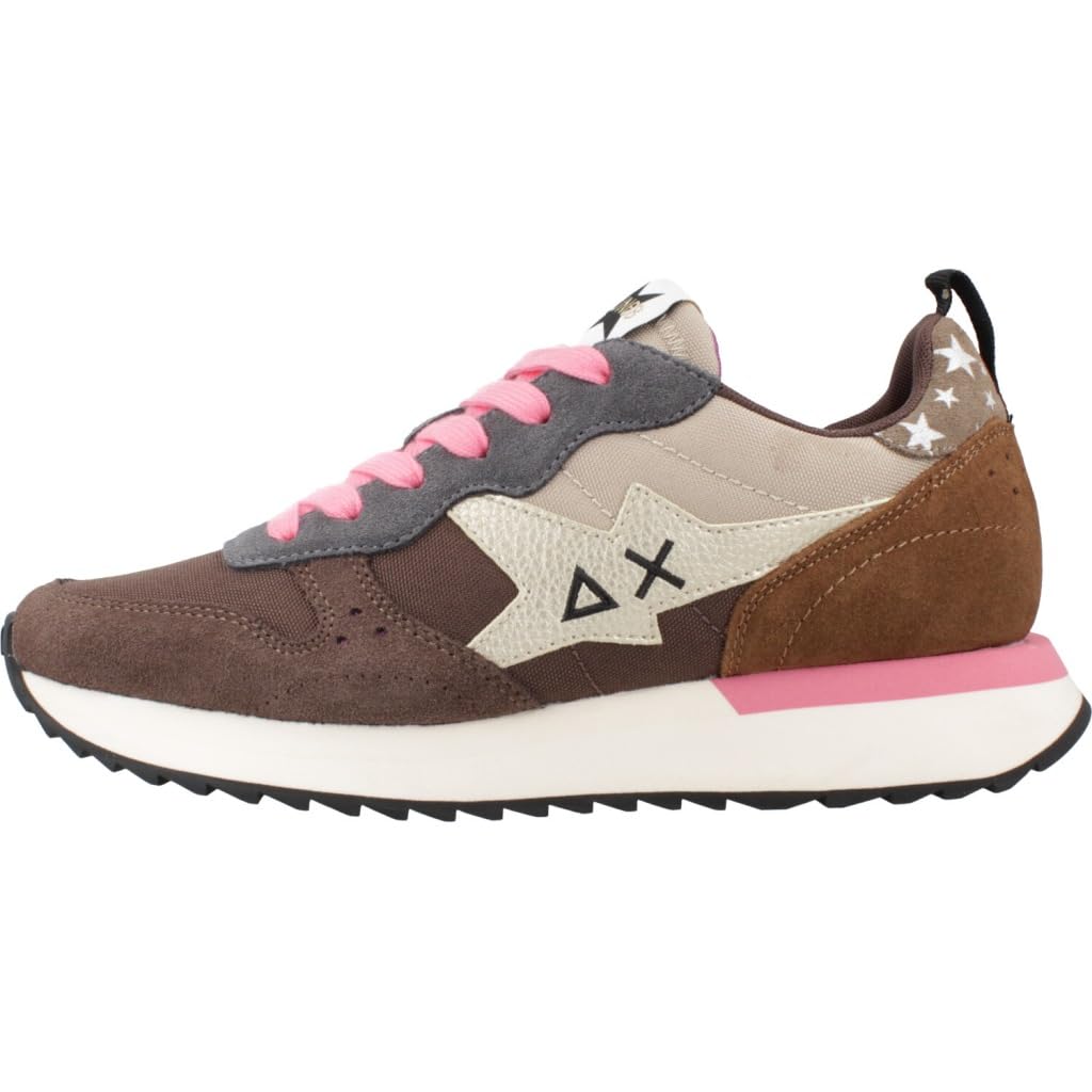 SUN68 Donna Sneakers Basse Z45216 Poliestere Marrone 36