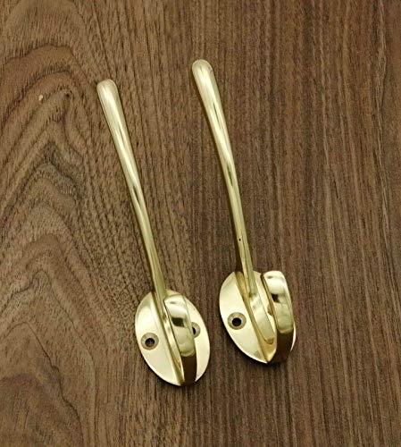 Infinity Decor Victorian Style Solid Brass 115mm Wall/Door Mounted Coat Hook for Hanging Hat Clothes, Scarf, Key
