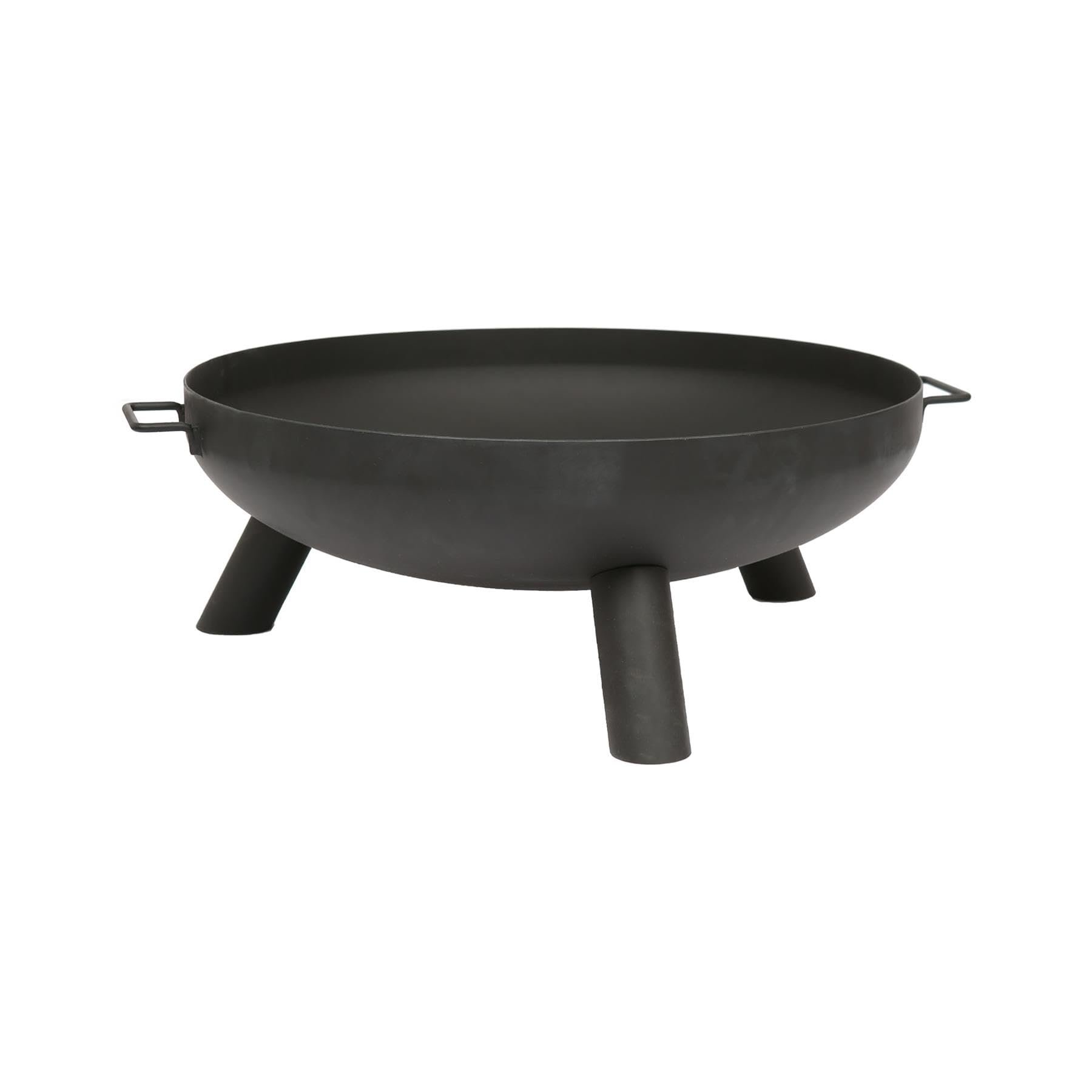 Hammer & Tongs 68cm Iron Fire Pit - Medium Outdoor Round Garden Fire Bowl Brazier Garden Patio Heater Stove for Wood Logs, Charcoal Burning, BBQ, Camping Firepit - 5
