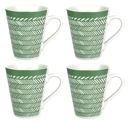 16-teiliges Tafelservice Vintage Design Geschirrset Kombiservice für 4 Personen Spülmaschinengeeignet Mikrowellengeeignet